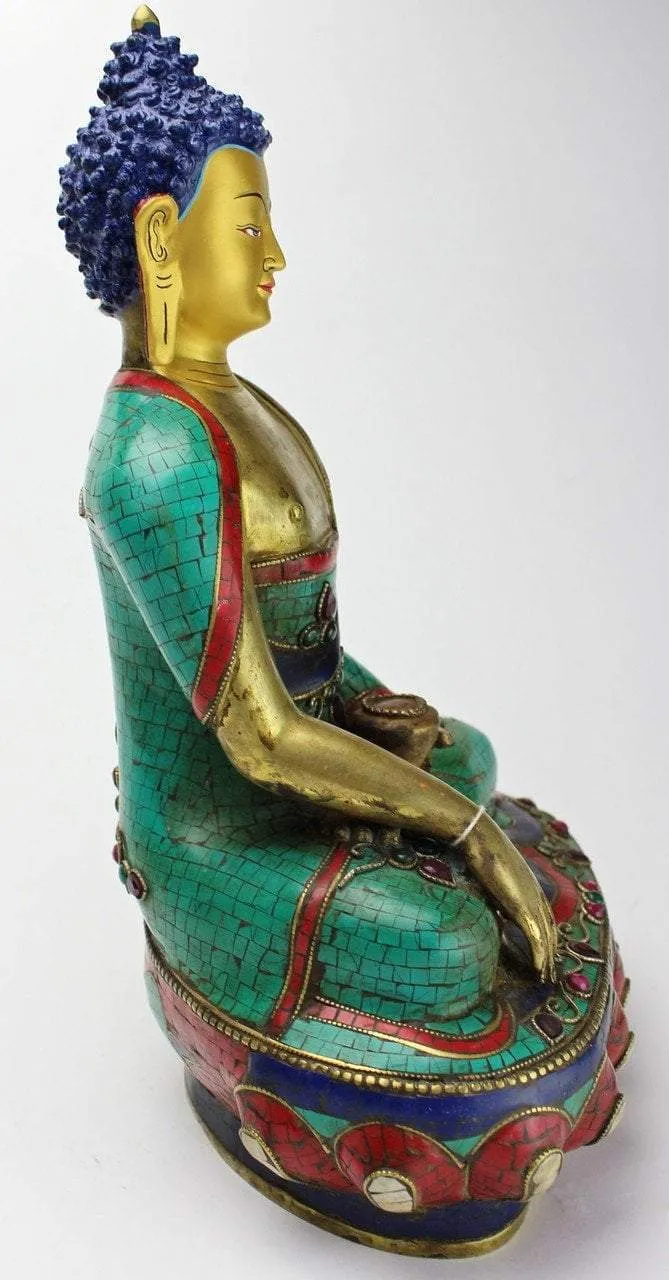 14 Inch Master Quality Mosaic Shakyamuni Statue