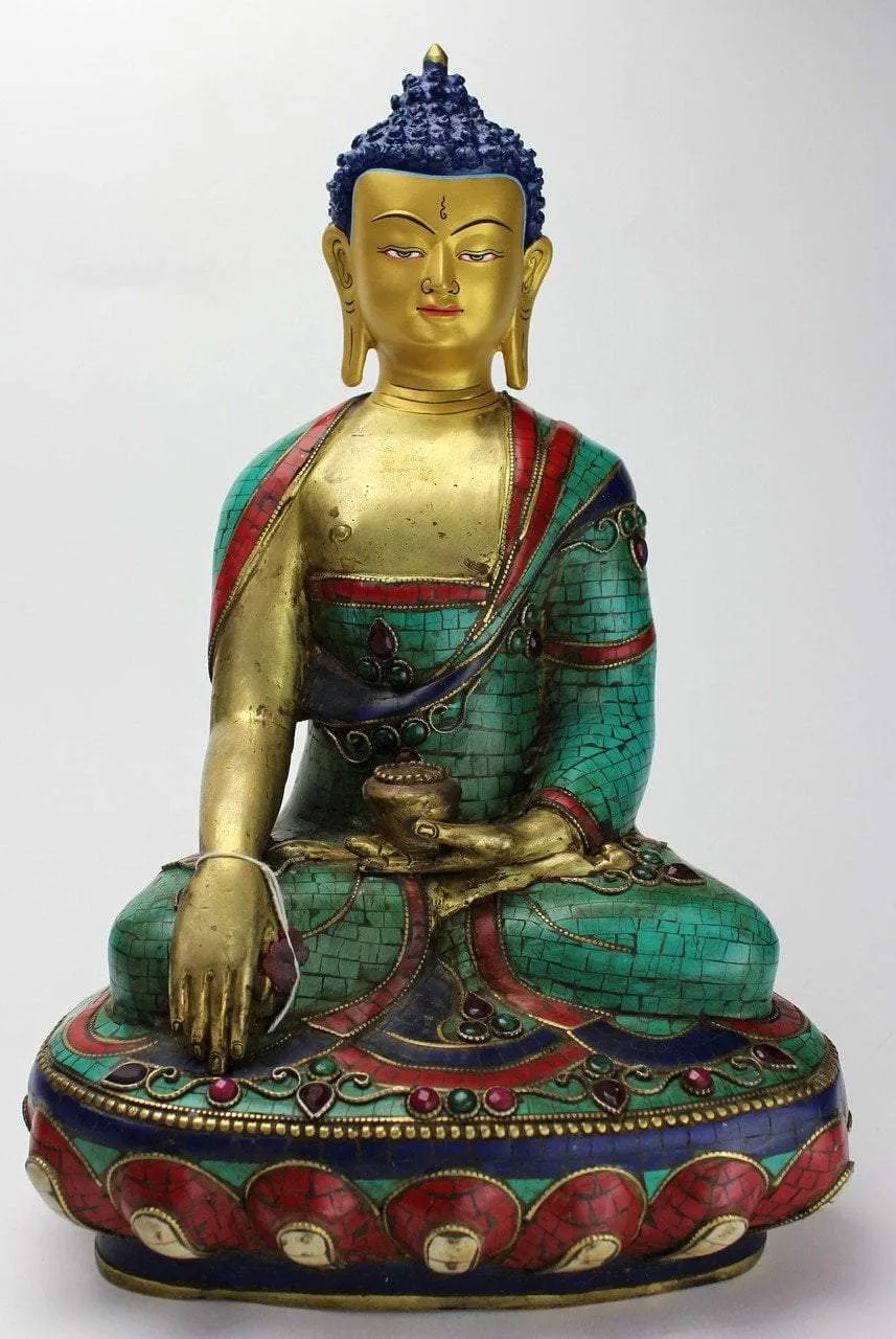 14 Inch Master Quality Mosaic Shakyamuni Statue