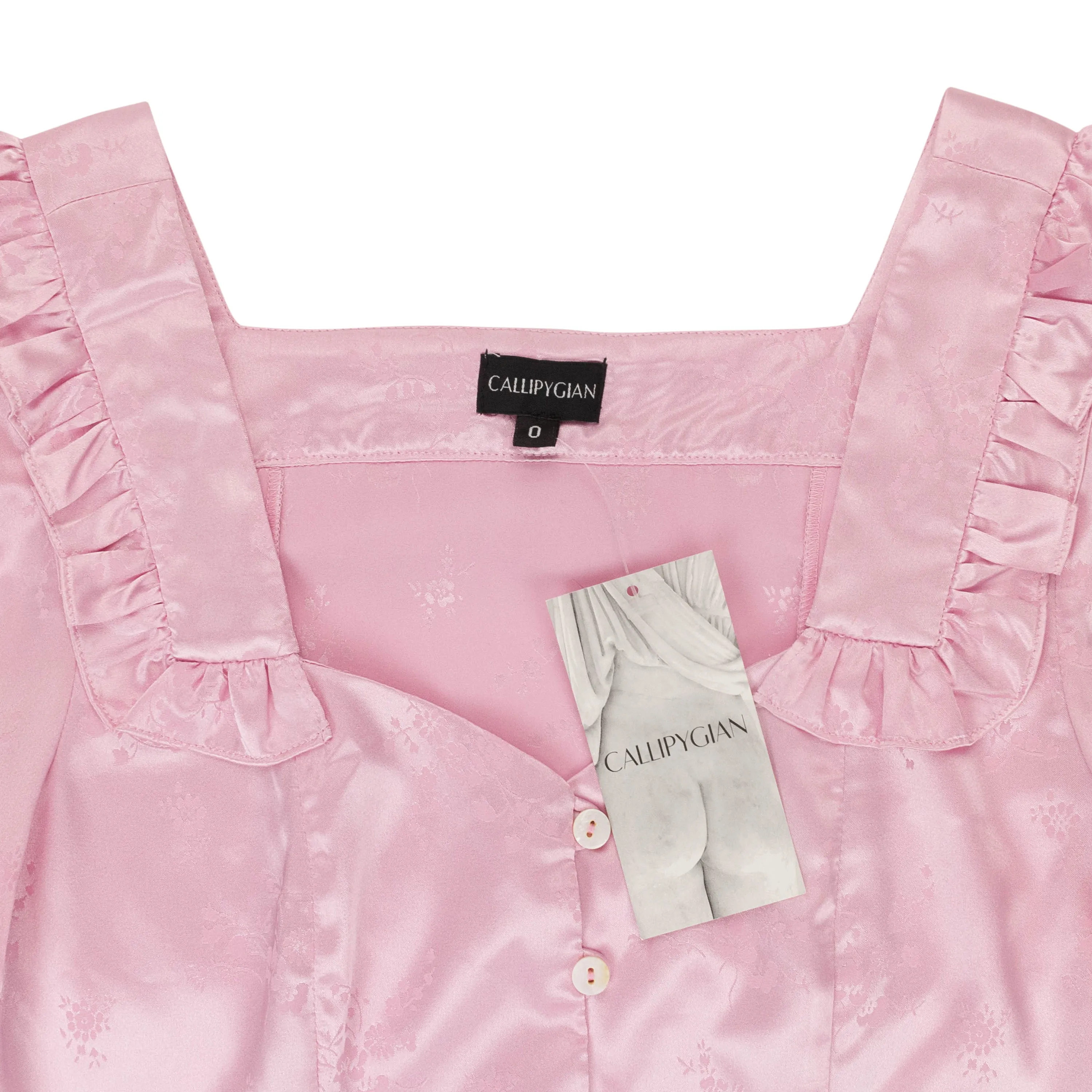 CALLIPYGIAN JACQUARD PINK BUTTON-UP