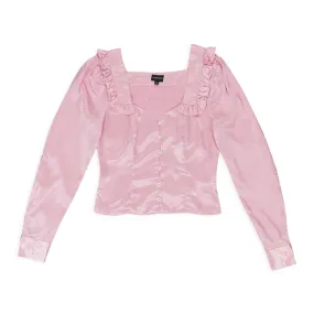CALLIPYGIAN JACQUARD PINK BUTTON-UP