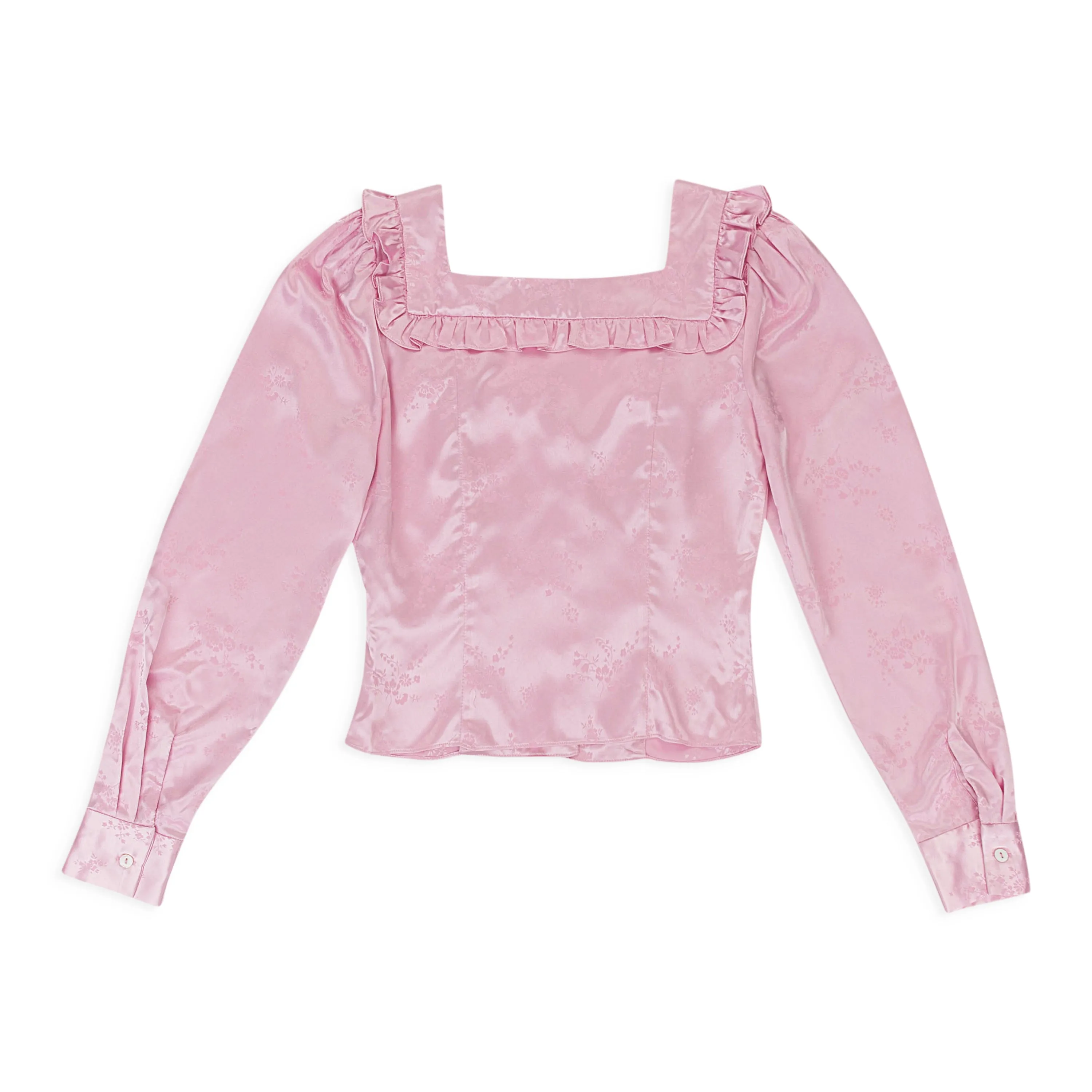 CALLIPYGIAN JACQUARD PINK BUTTON-UP