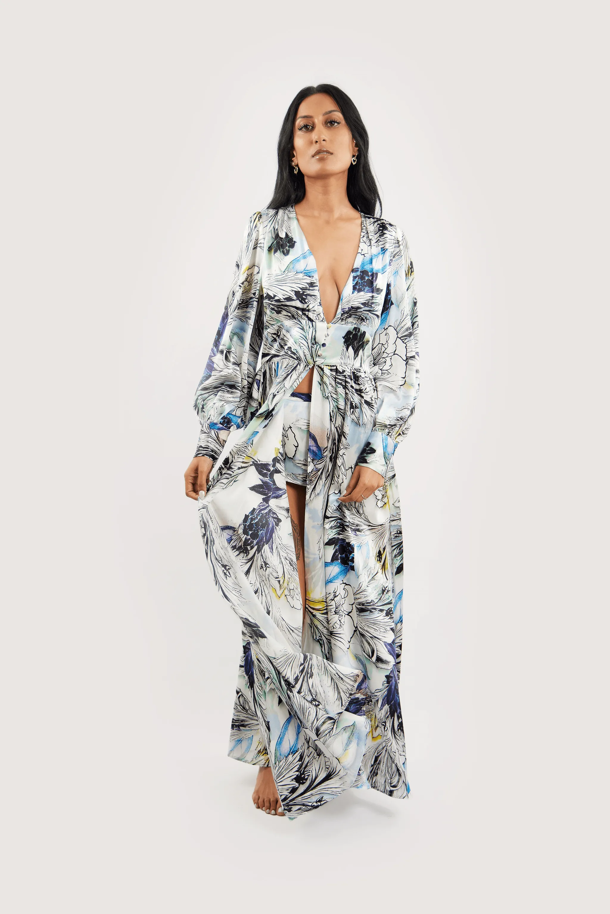 COCO NILOFAR SILK ROBE