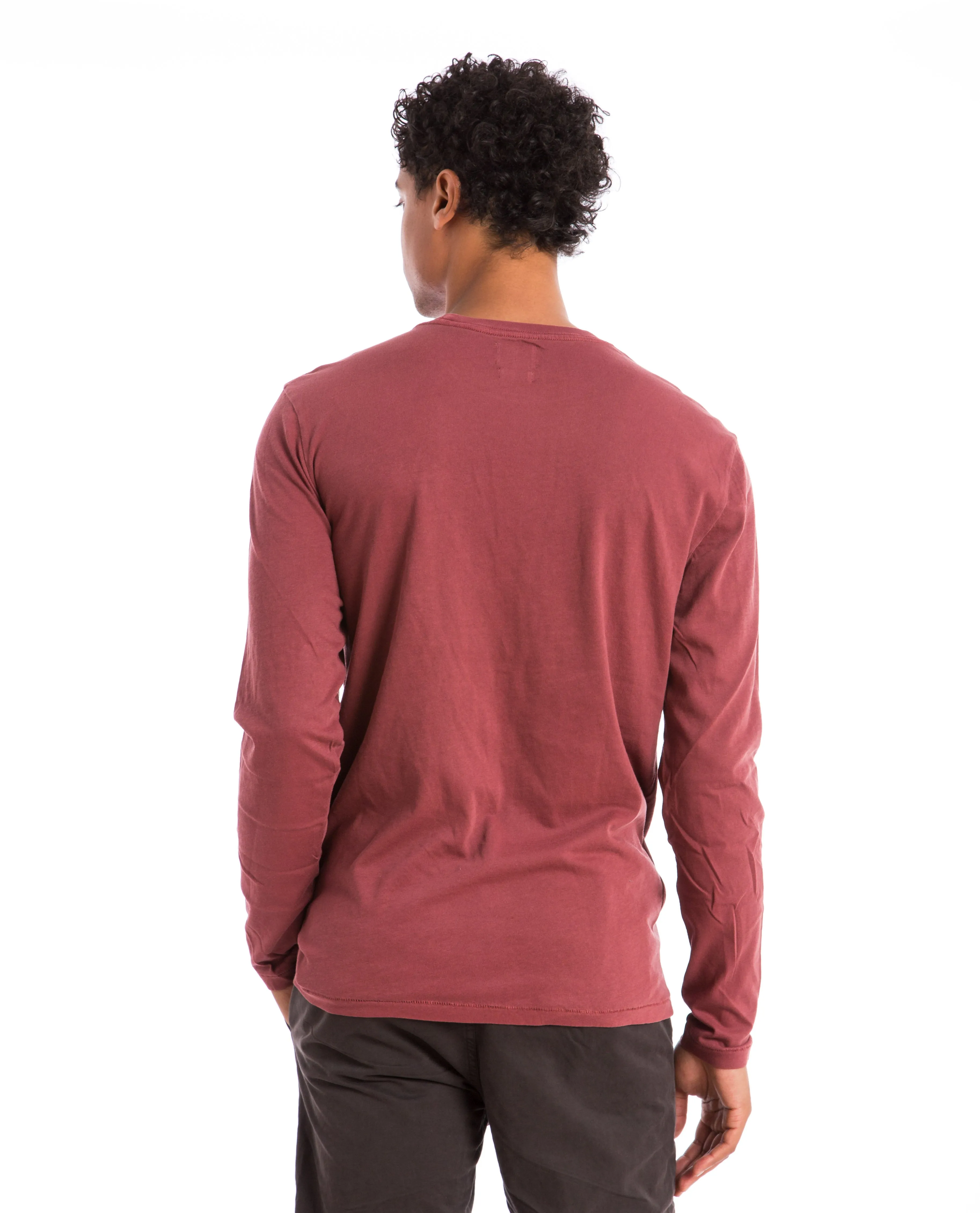 Crewneck Long Sleeve Tee Bordeaux