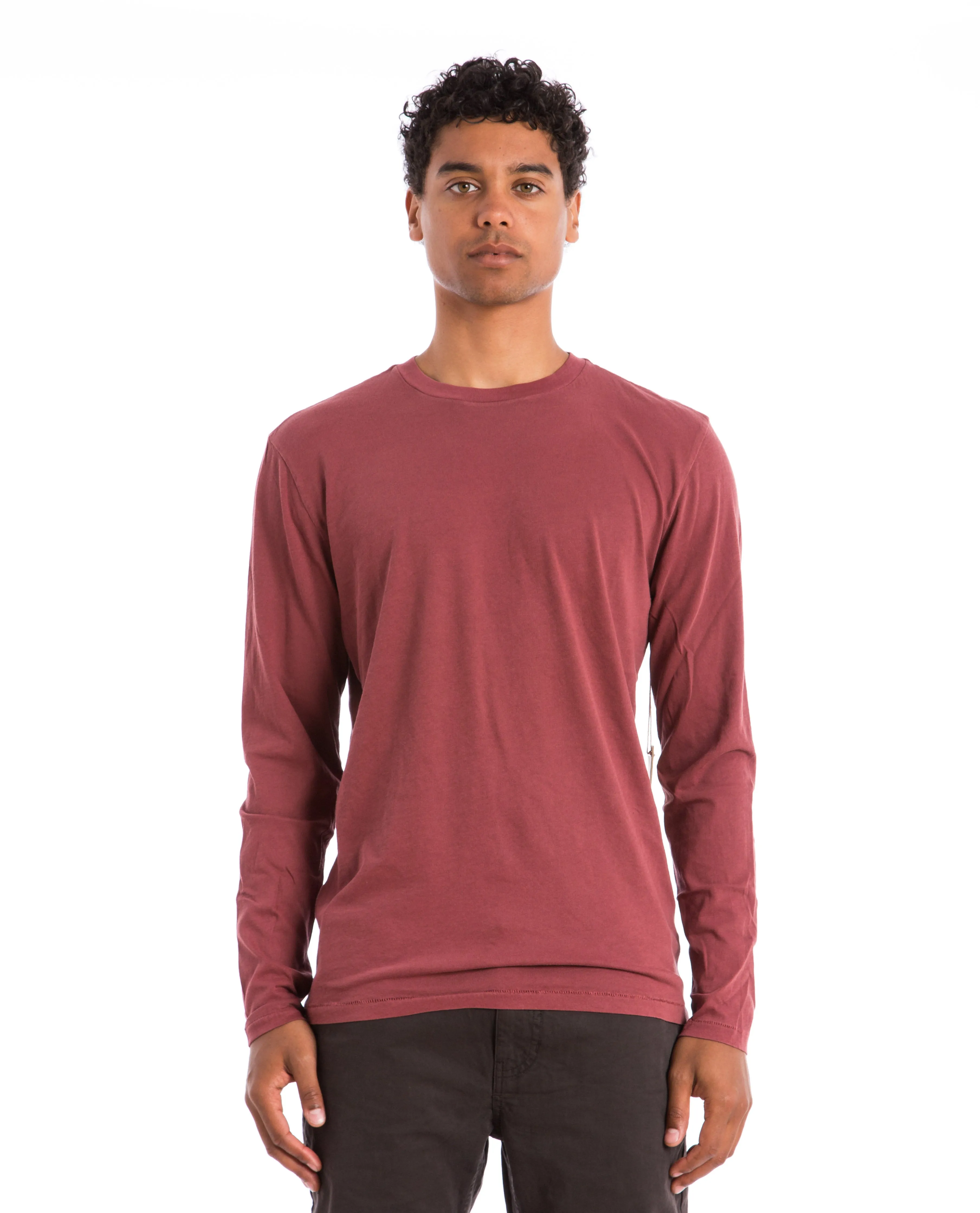 Crewneck Long Sleeve Tee Bordeaux