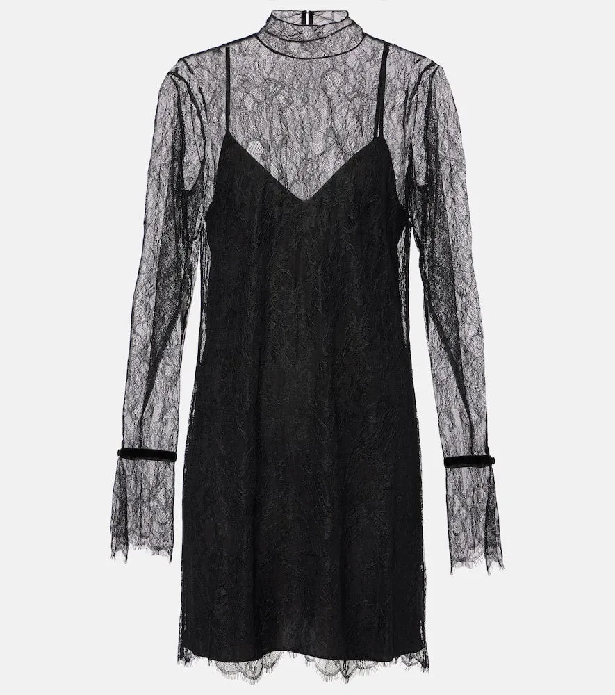 Frame Lace shift dress