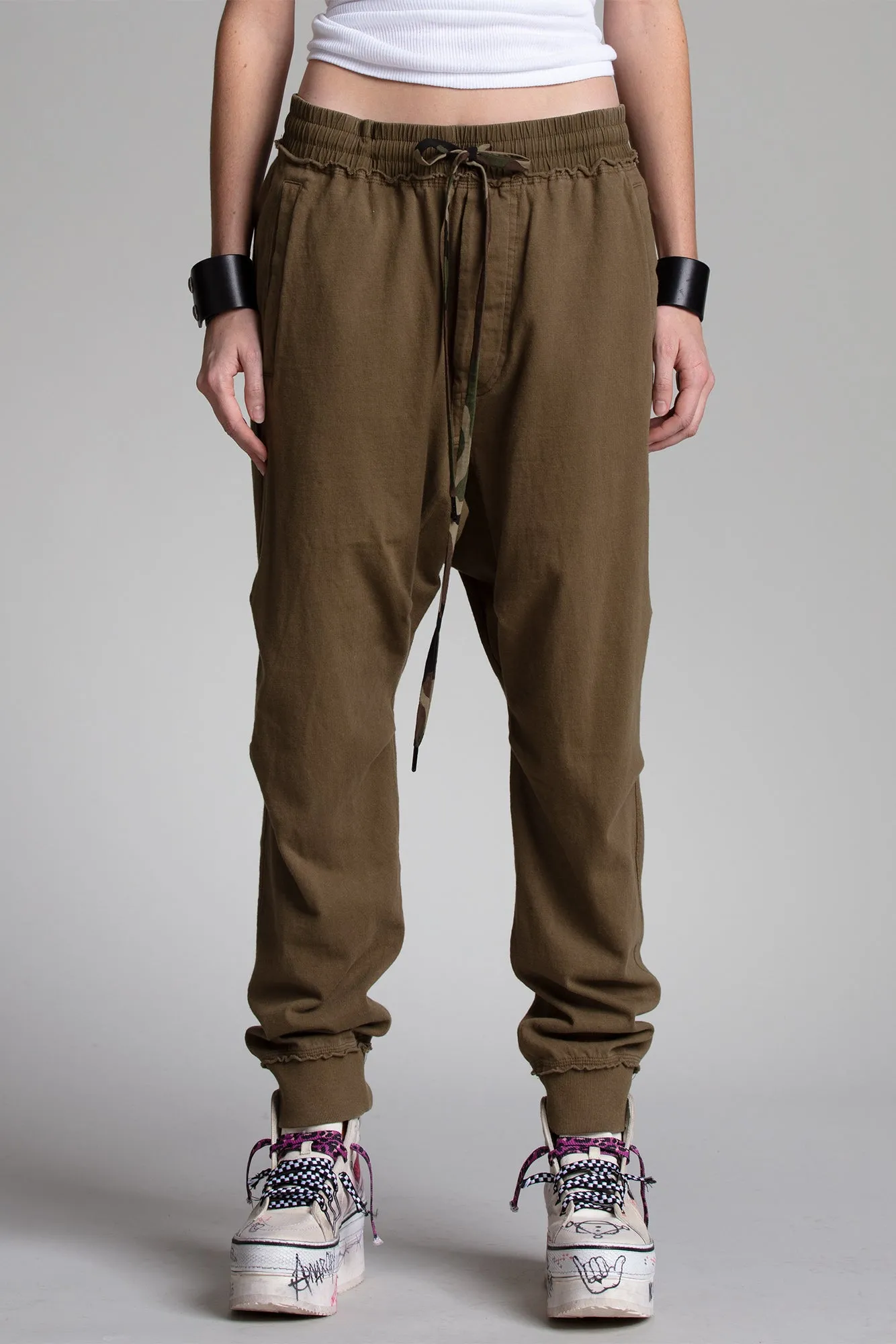 HAREM SWEATPANT - OLIVE