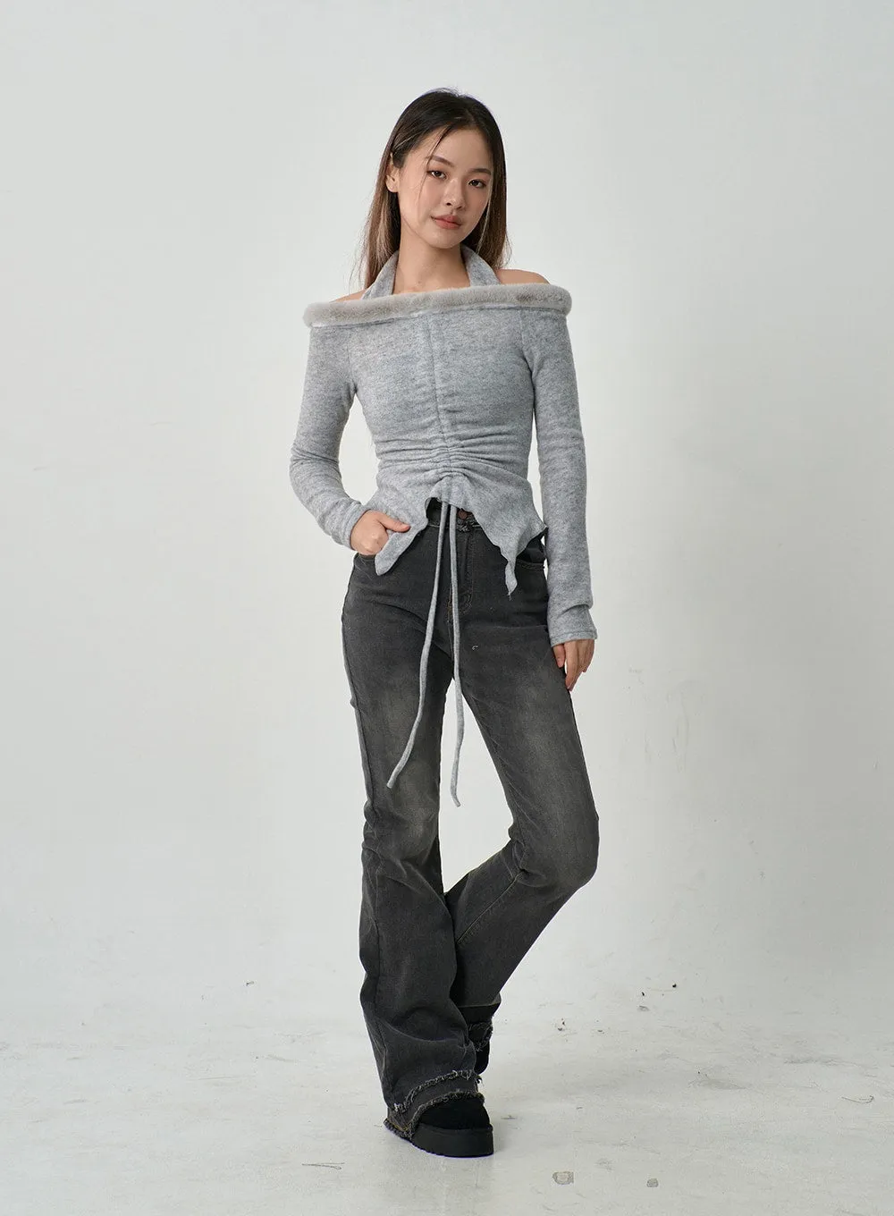High Waist Bootcut Jeans CD15