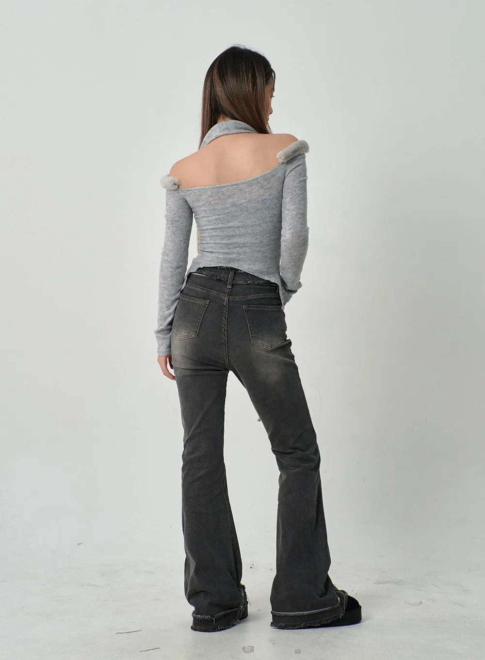 High Waist Bootcut Jeans CD15