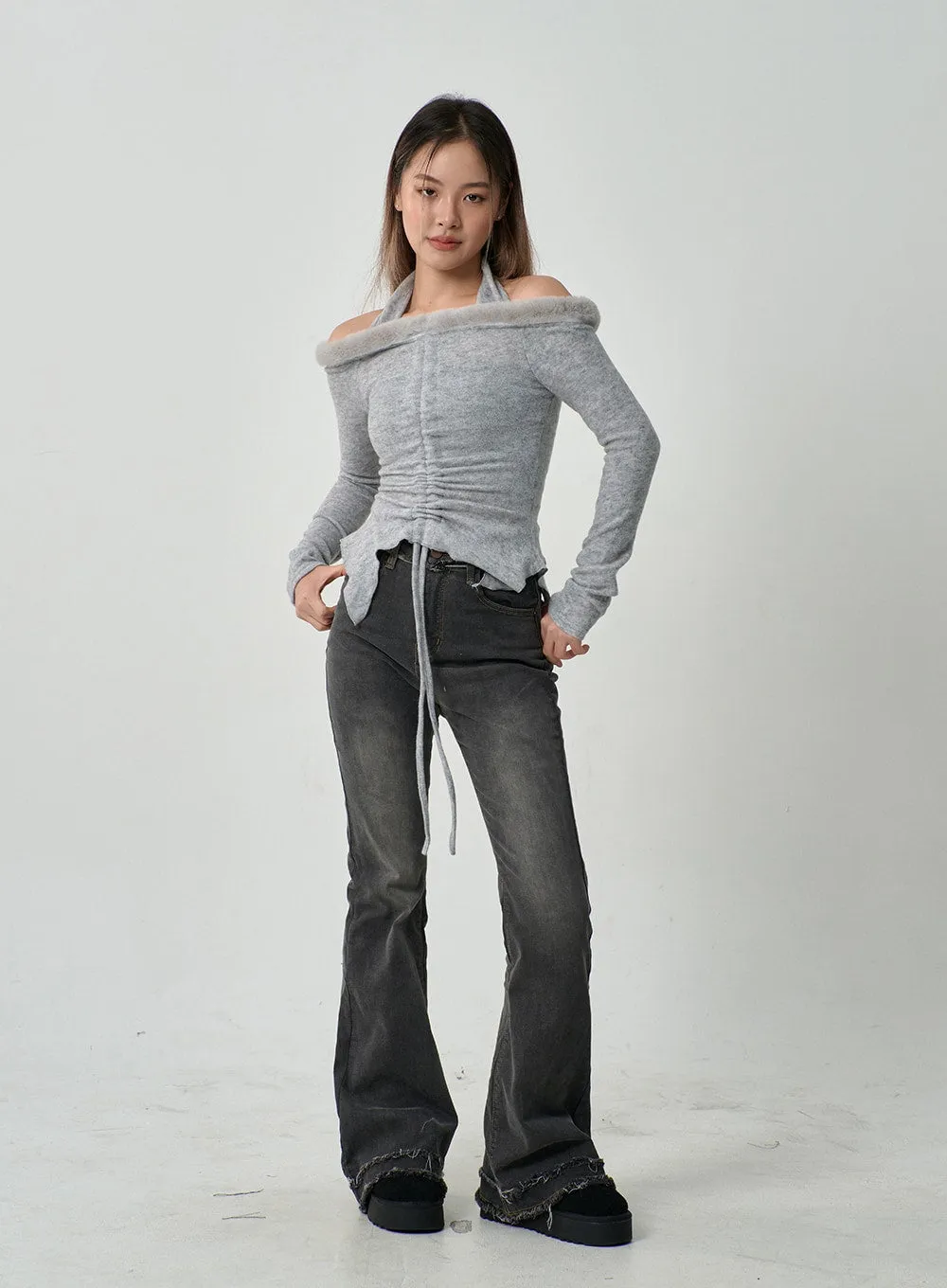 High Waist Bootcut Jeans CD15