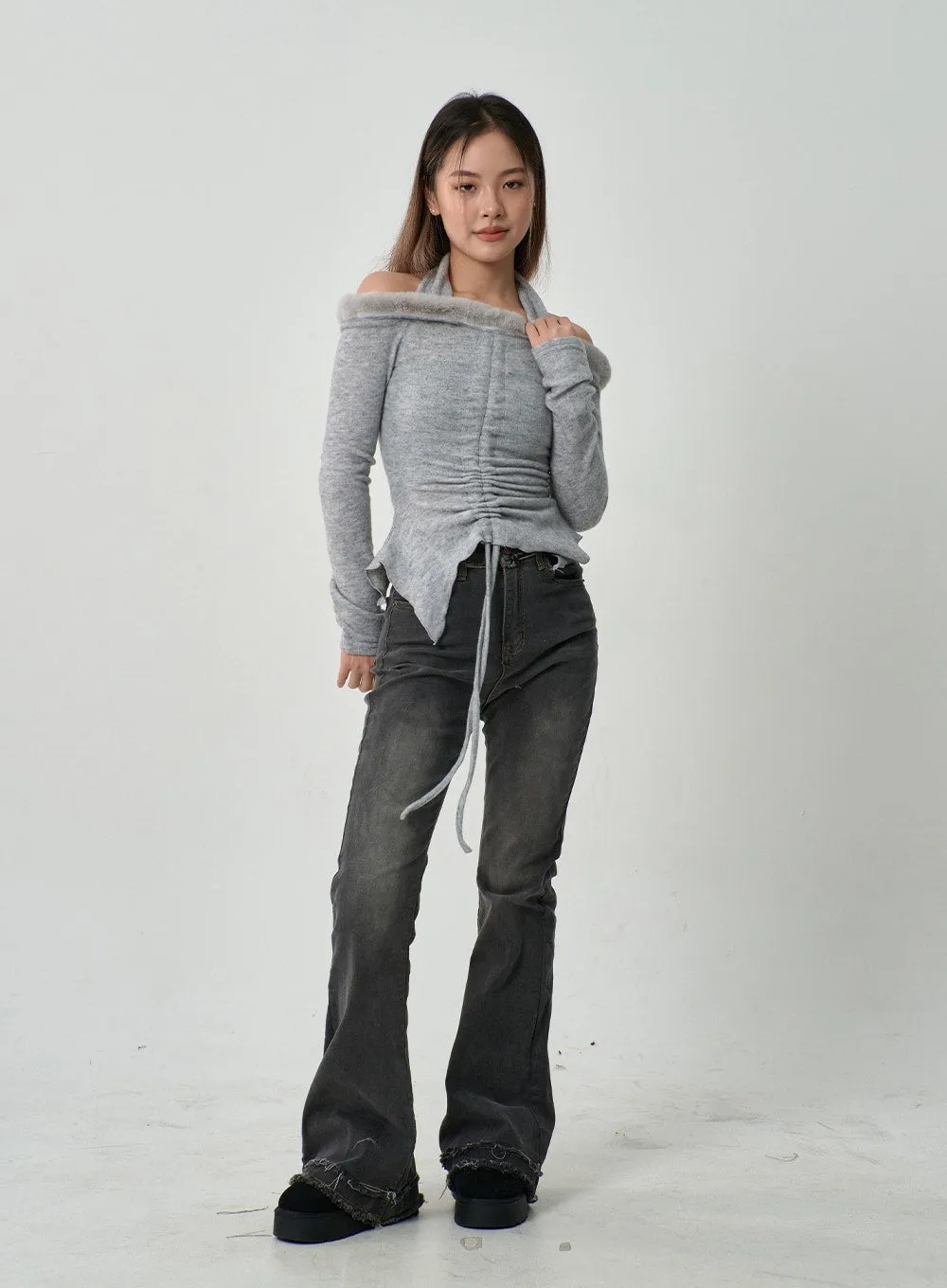 High Waist Bootcut Jeans CD15