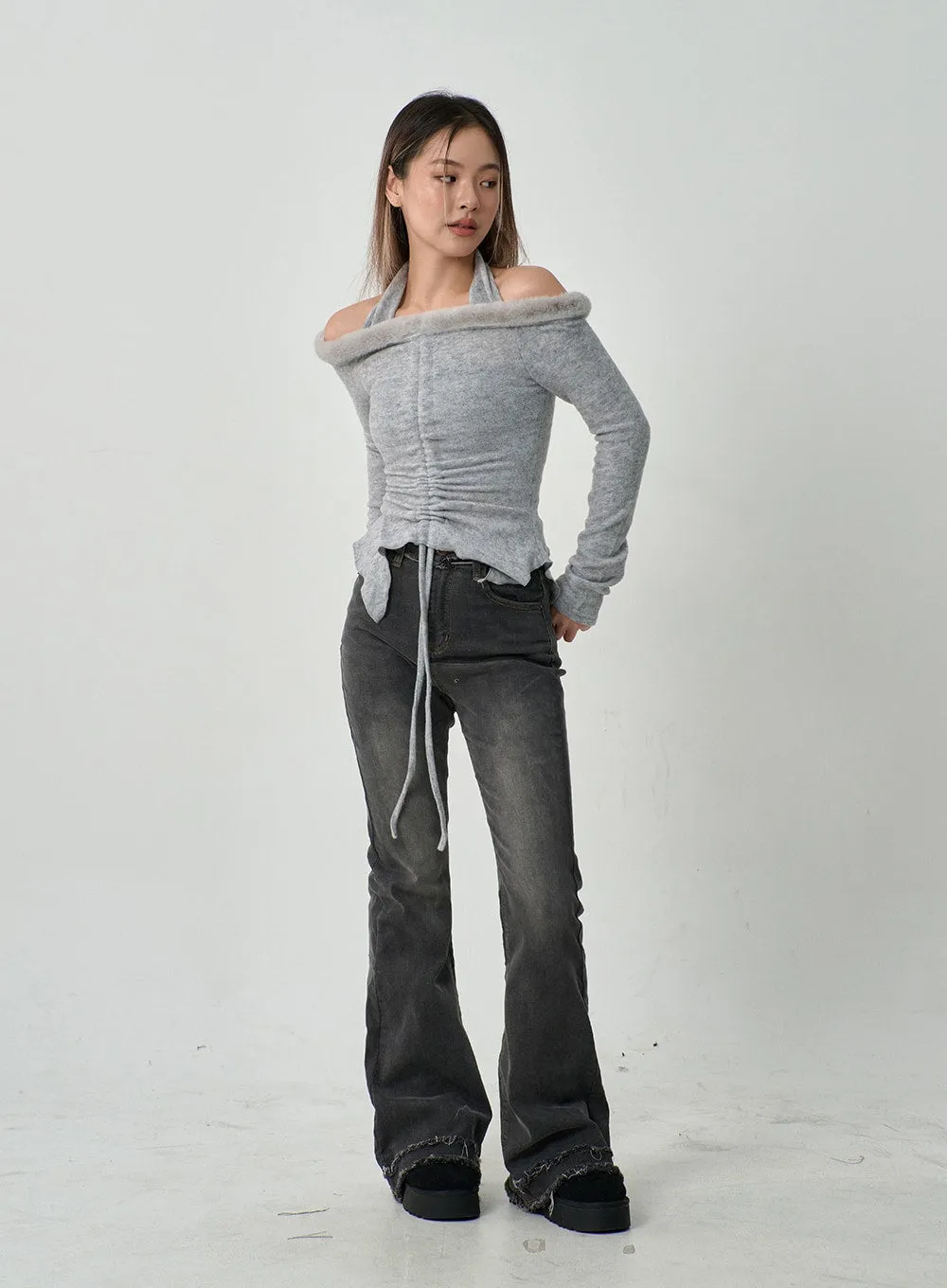High Waist Bootcut Jeans CD15