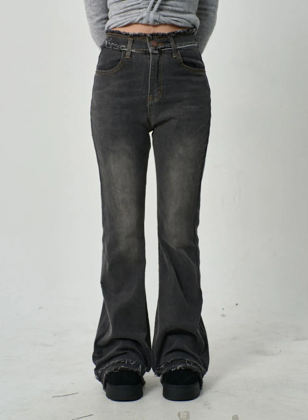 High Waist Bootcut Jeans CD15