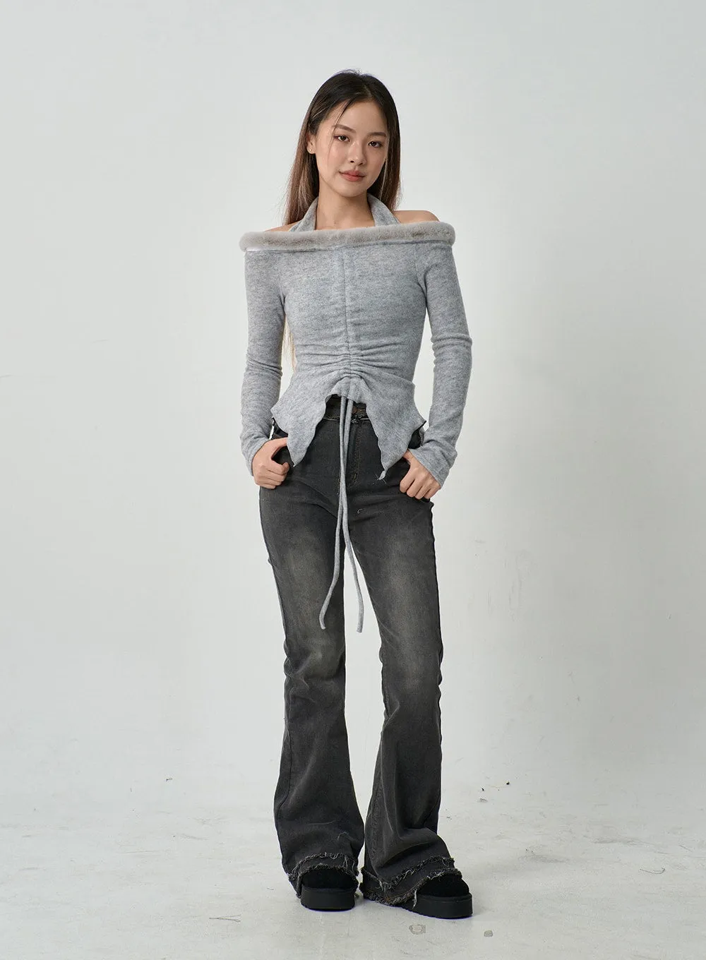 High Waist Bootcut Jeans CD15