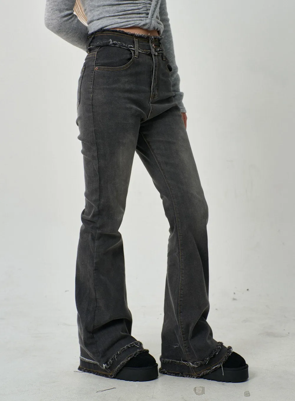 High Waist Bootcut Jeans CD15
