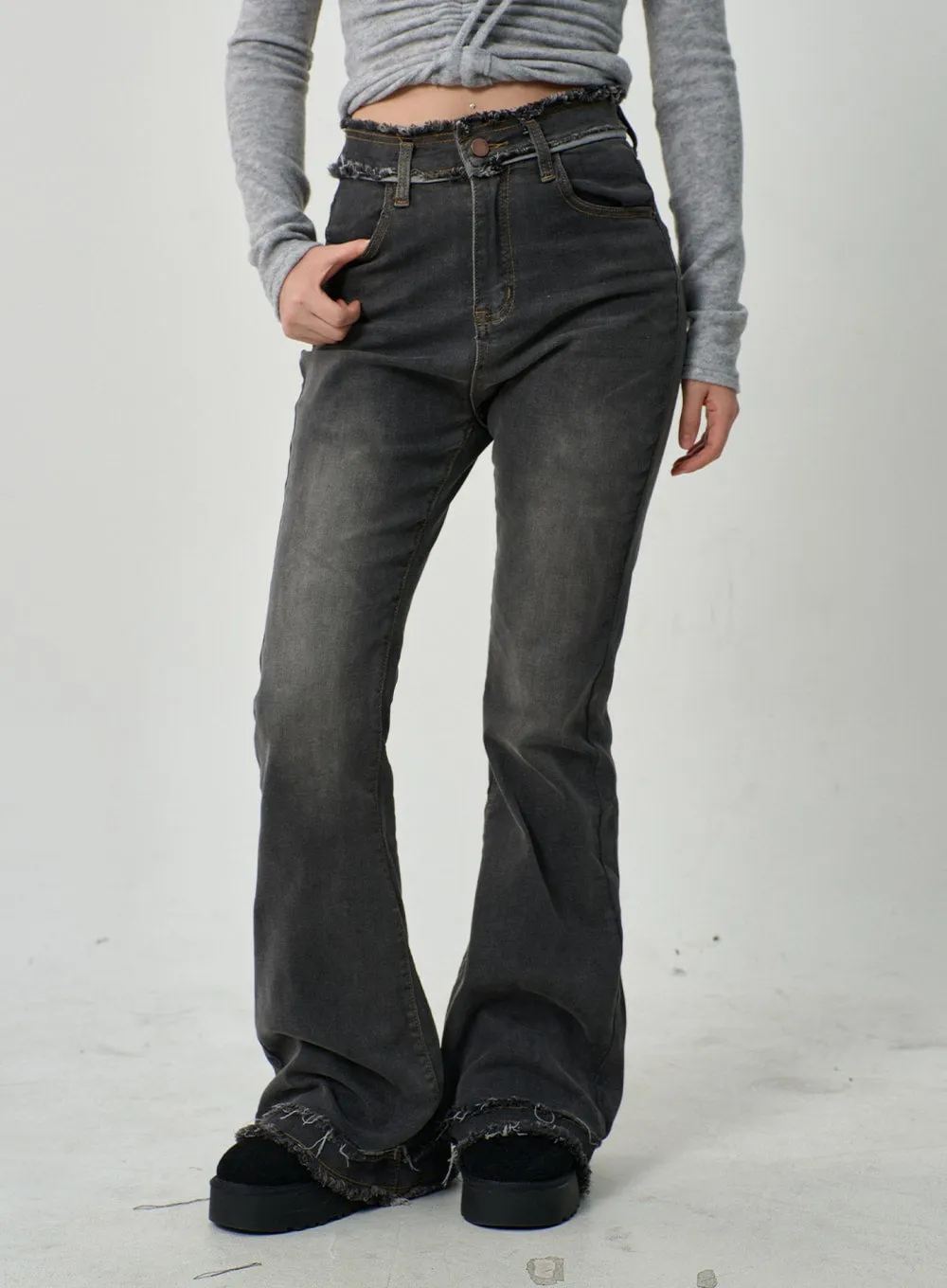 High Waist Bootcut Jeans CD15