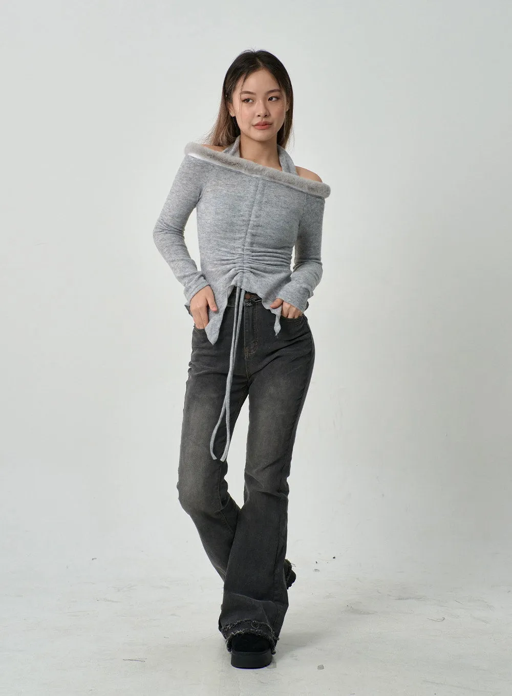 High Waist Bootcut Jeans CD15