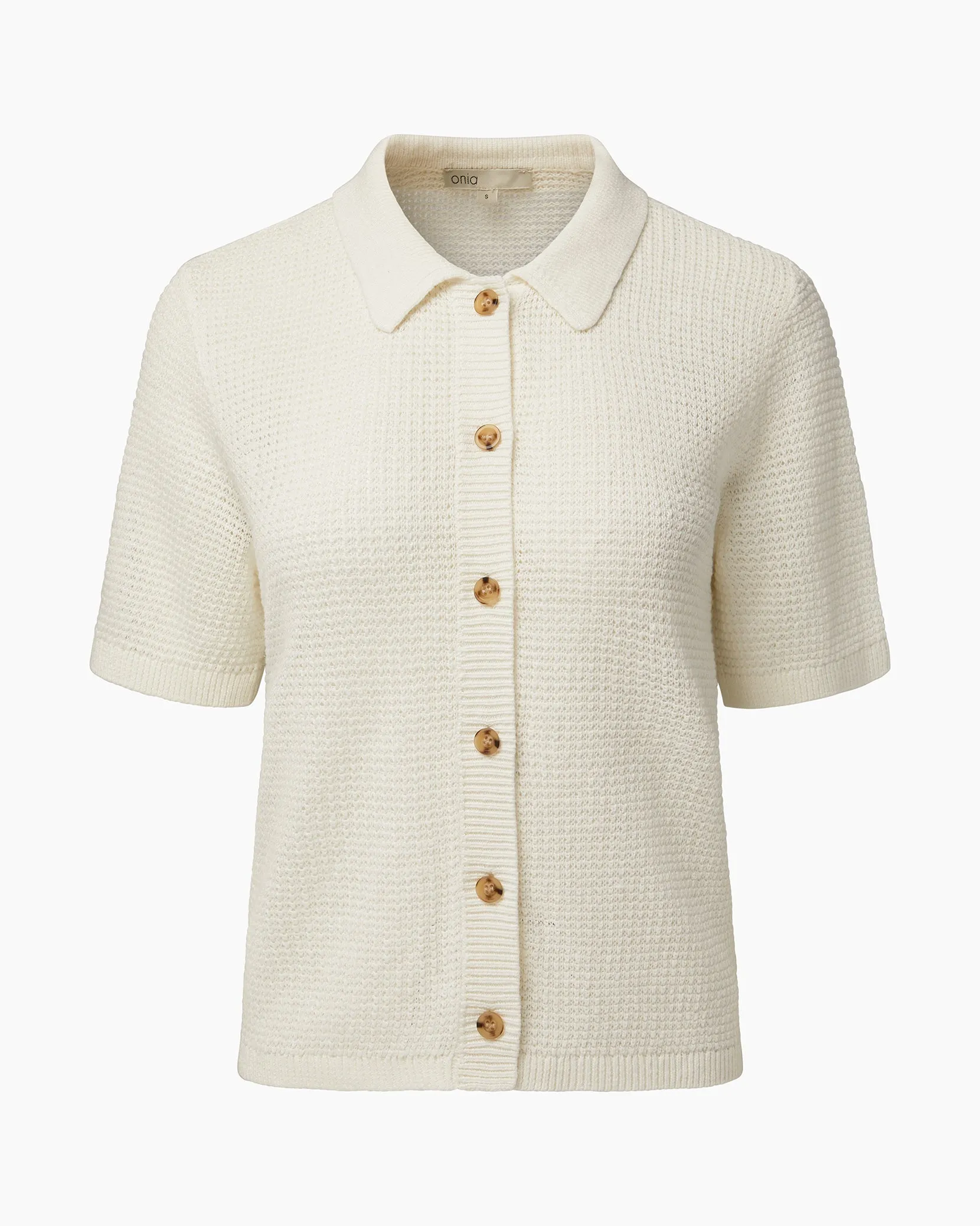 Linen Knit Button Up Shirt