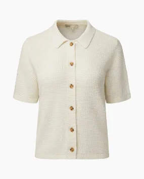 Linen Knit Button Up Shirt