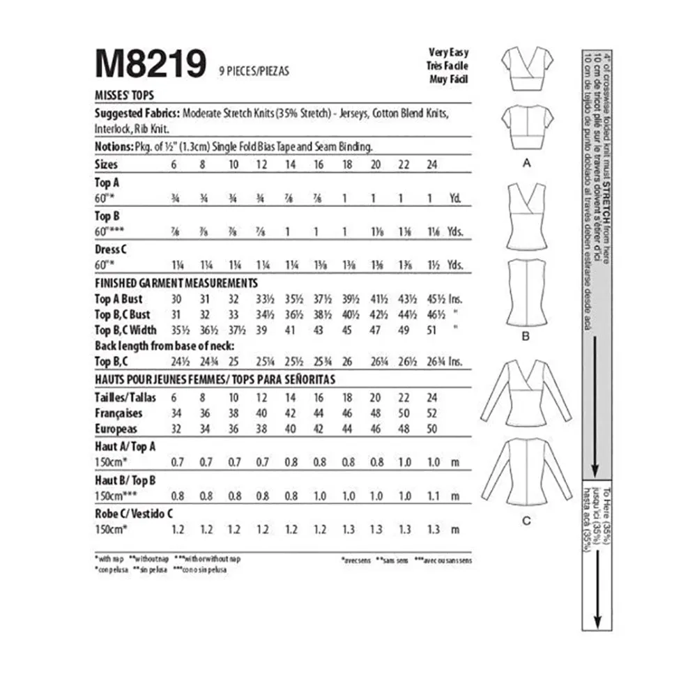 M8219 Misses' Top