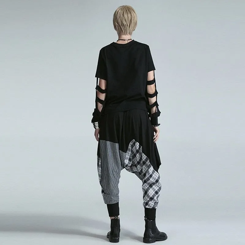 Patchwork Plaid Harem Pants | Millennials